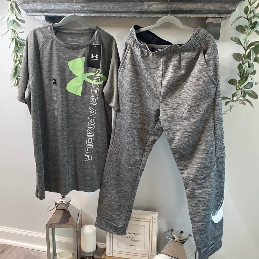 Under Armour & Nike set | size: Youth XL | Gray